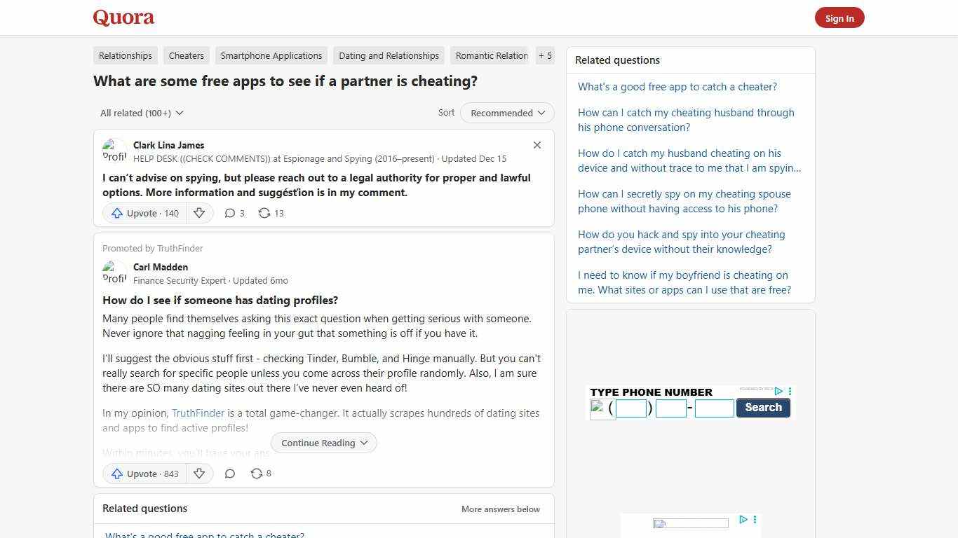 What are some free apps to see if a partner is cheating? - Quora